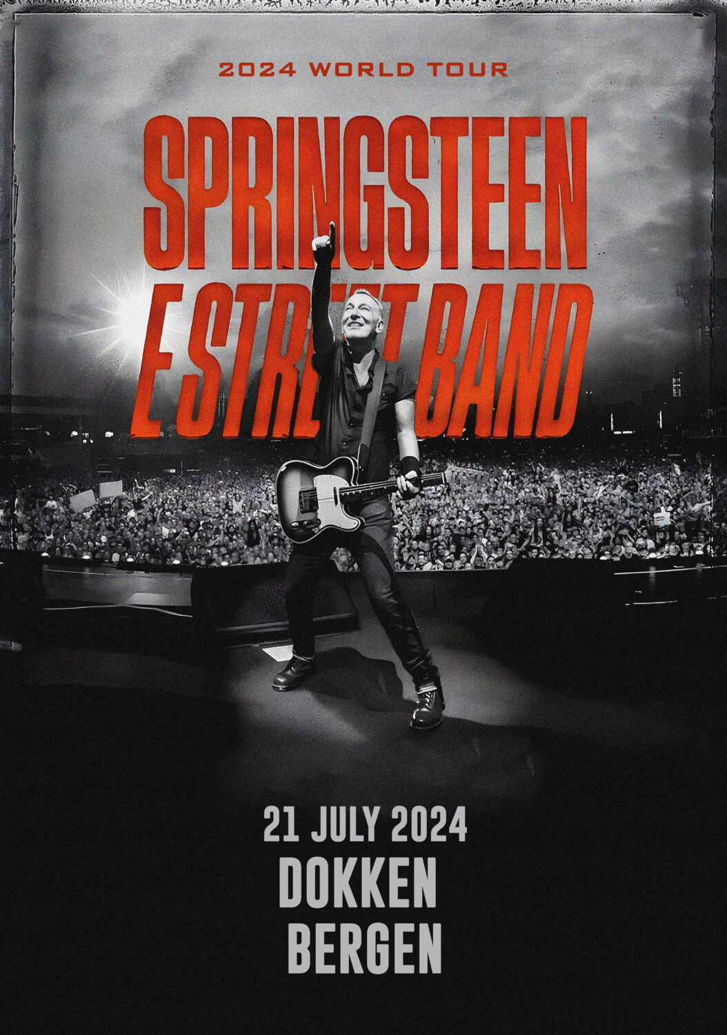 BRUCE SPRINGSTEEN 2024 World Tour BERGEN Poster