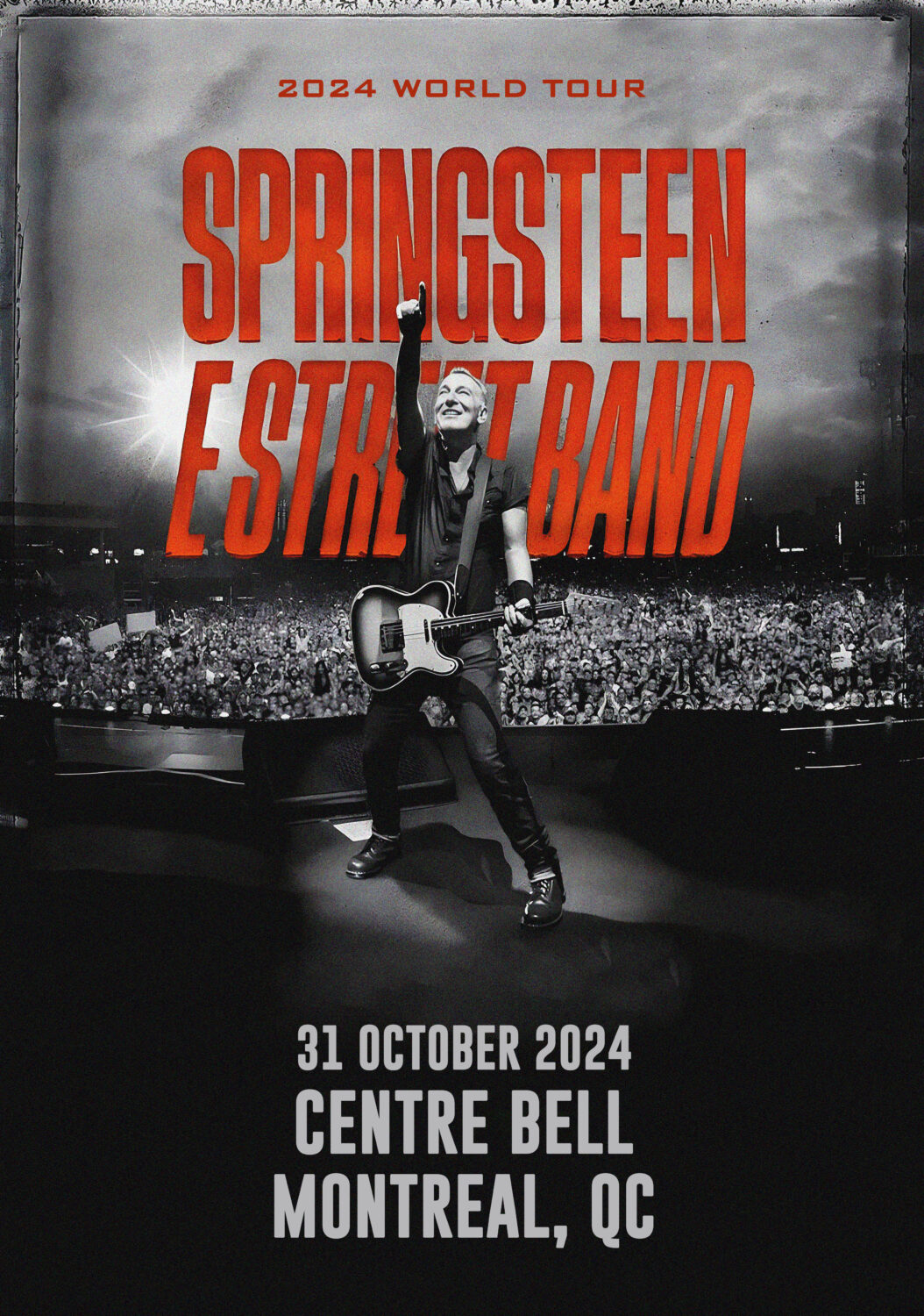 BRUCE SPRINGSTEEN 2024 World Tour MONTREAL Poster