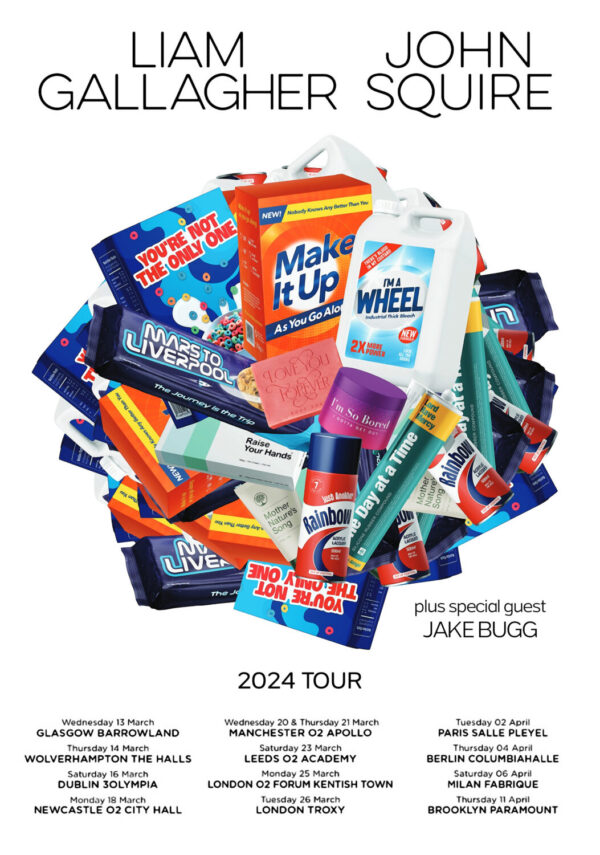 LIAM GALLAGHER & JOHN SQUIRE Self Titled Debut Album 2024 World Tour Poster