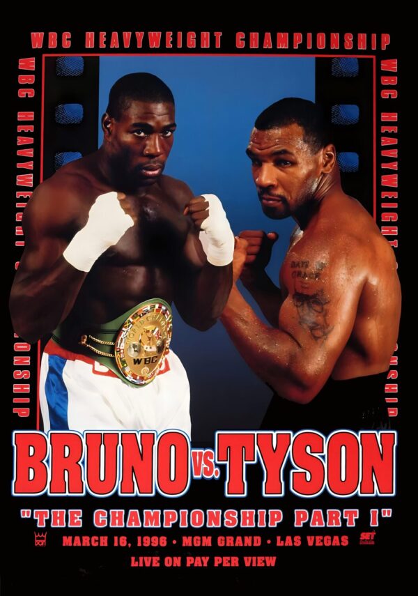 FRANK BRUNO vs. MIKE TYSON Boxing Fight Poster Print