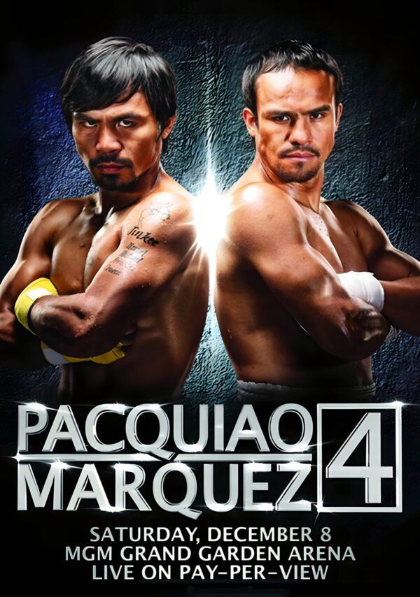 MANNY PACQUIAO vs. JUAN MANUEL MARQUEZ 4 Boxing Fight Poster Print