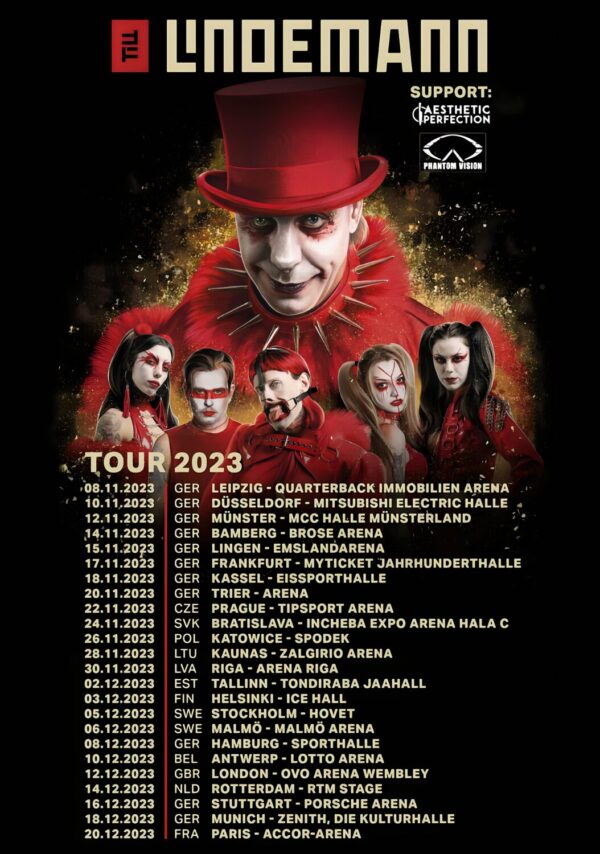 TILL LINDEMANN (Rammstein) Zunge 2023 European & UK Tour Poster Print