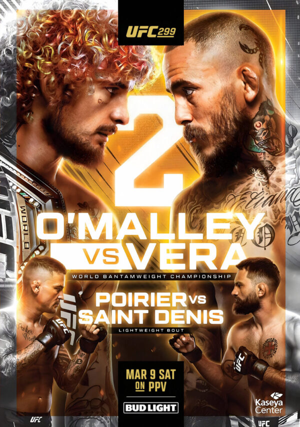 UFC 299 Sean O'Malley vs. Marlon Vera 2 2024 Fight Poster Print