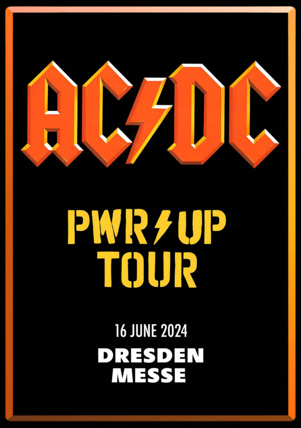 AC/DC Power Up 2024 European Tour: DRESDEN, Germany, Messe Poster