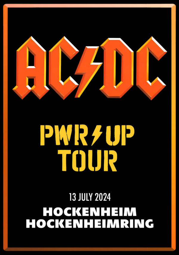 AC/DC Power Up 2024 European Tour: HOCKENHEIM Poster