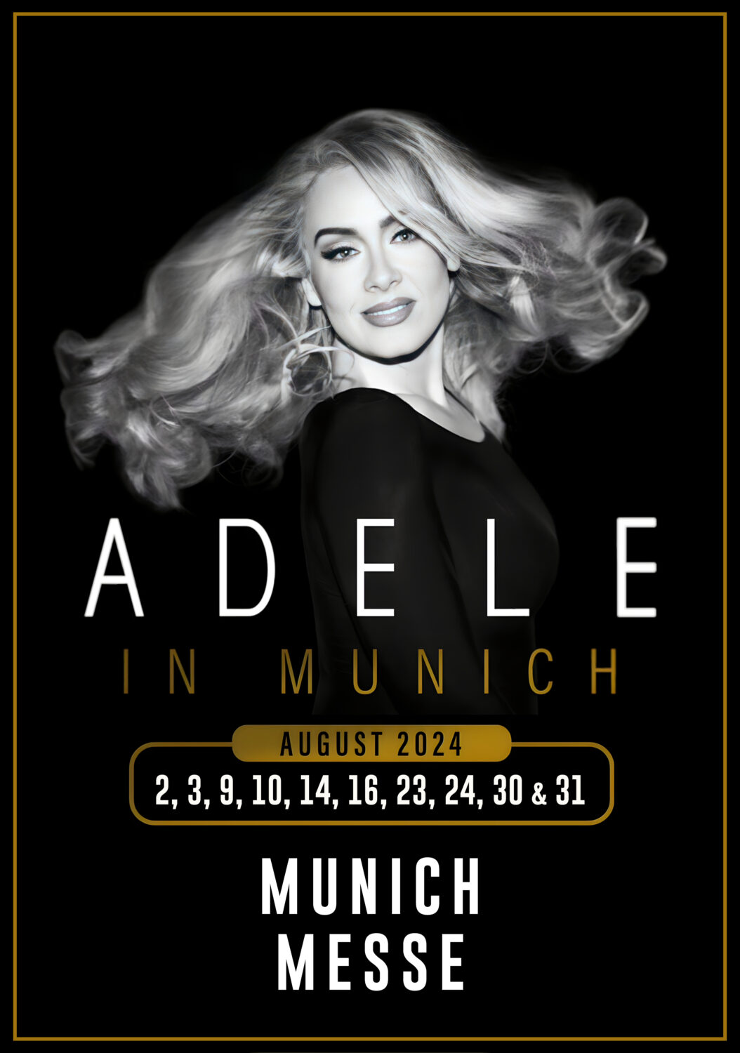 ADELE Live Residency MUNICH Messe August 2024 Poster