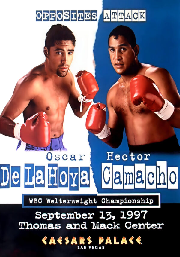 OSCAR DE LA HOYA vs. HECTOR CAMACHO Opposites Attack 1997 Boxing Fight Poster