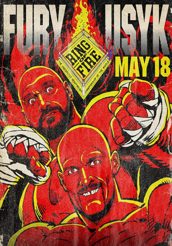 TYSON FURY vs. OLEKSANDR USYK Undisputed - Riyadh Season May 18 2024 Boxing Fight Poster Print