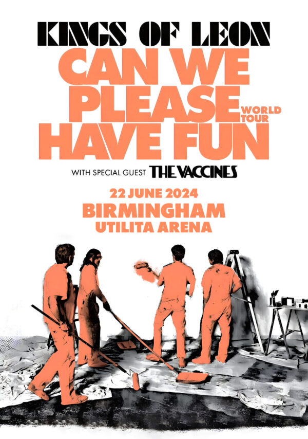 KINGS OF LEON Can We Please Have Fun 2024 UK Tour: BIRMINGHAM Utilita Arena Poster Print