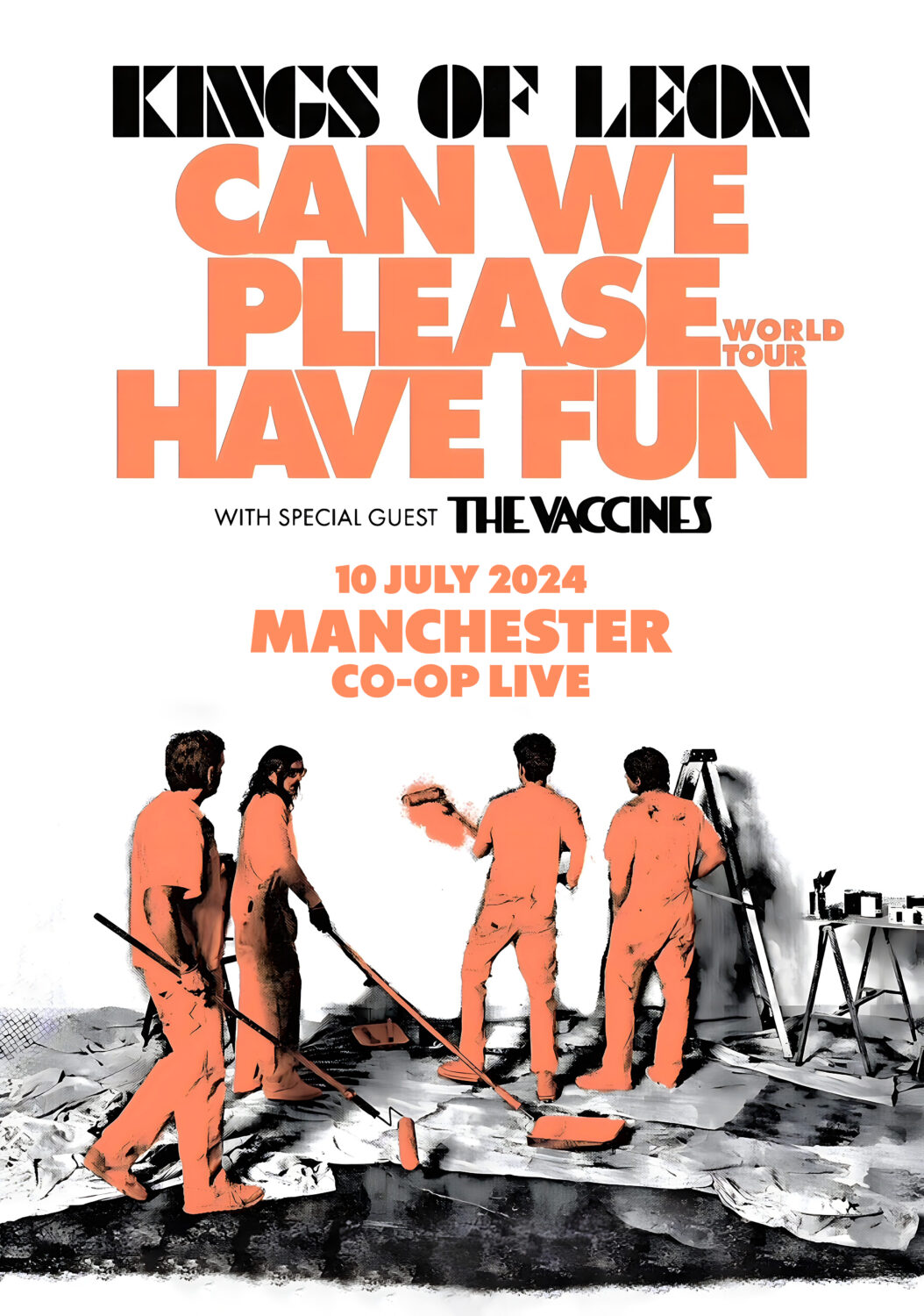 Kings Of Leon 2024 UK Tour Manchester Coop Live Poster