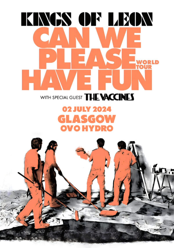 KINGS OF LEON Can We Please Have Fun 2024 UK Tour: GLASGOW OVO Hydro Poster Print