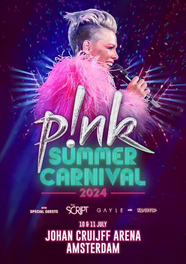 P!NK (Pink) Summer Carnival 2024 European Tour: AMSTERDAM Johan Cruijff Arena Poster