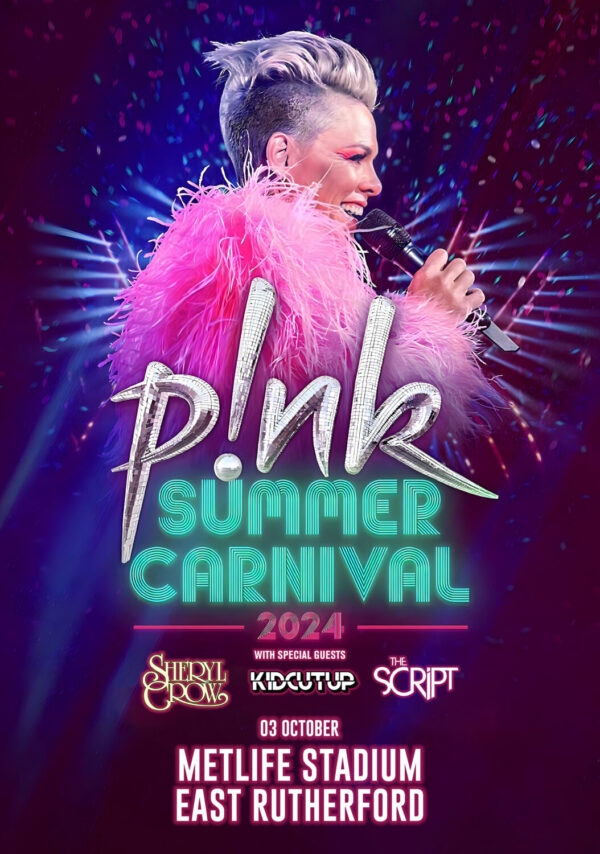 P!NK (Pink) Summer Carnival 2024 North American Tour: EAST RUTHERFORD MetLife Stadium Poster