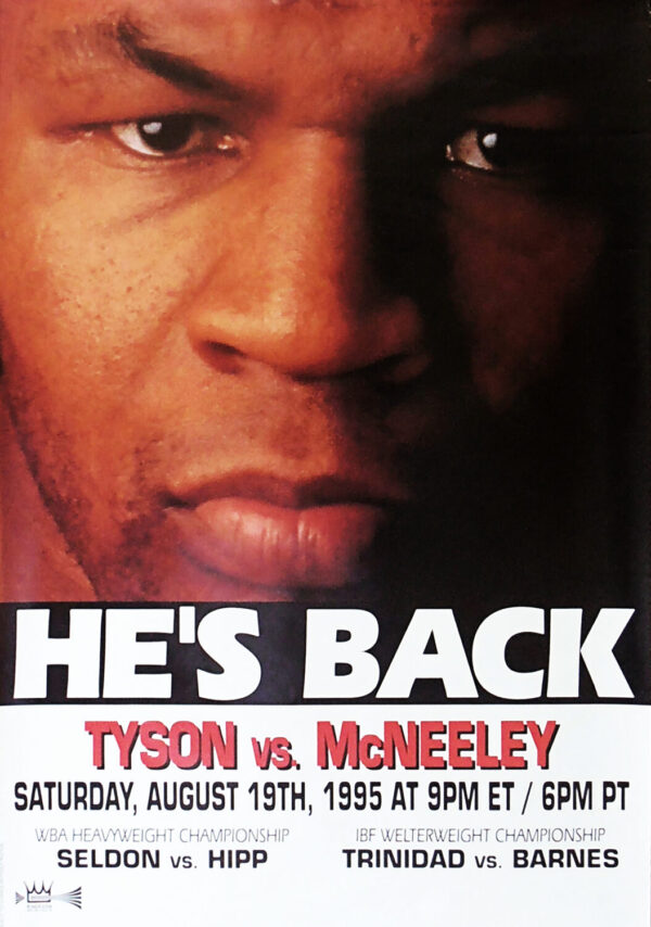MIKE TYSON vs. PETER McNEELEY He’s Back - Heavyweight Boxing Fight Poster