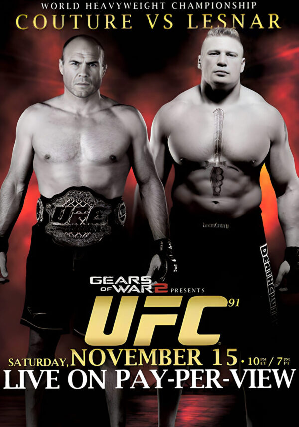 UFC 91 Randy Couture vs. Brock Lesnar 2008 MMA Fight Poster