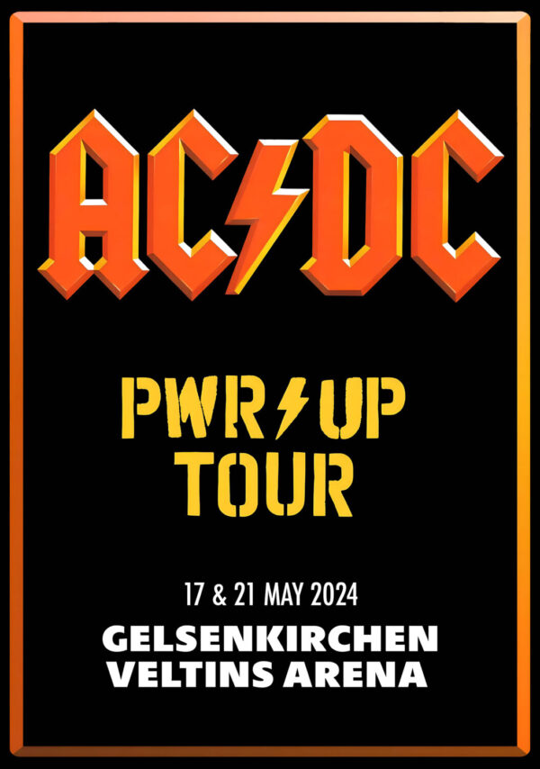 AC/DC Power Up 2024 European Tour: GELSENKIRCHEN, Germany, Veltins Arena Poster