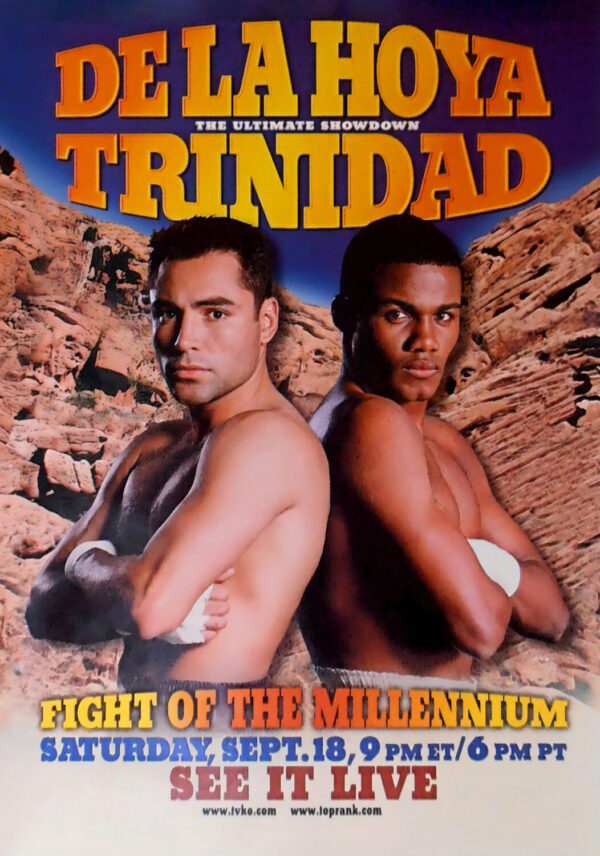 OSCAR DE LA HOYA vs. FELIX TRINIDAD Fight of the Millennium 1999 Boxing Fight Poster