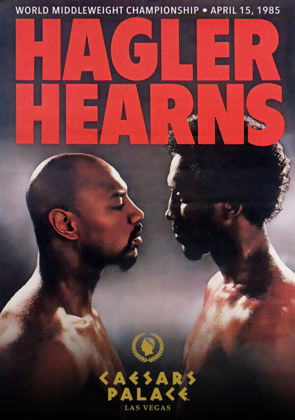 MARVIN HAGLER vs. TOMMY HEARNS The Fight - Caesars Palace Las Vegas 1985 Boxing Fight Poster