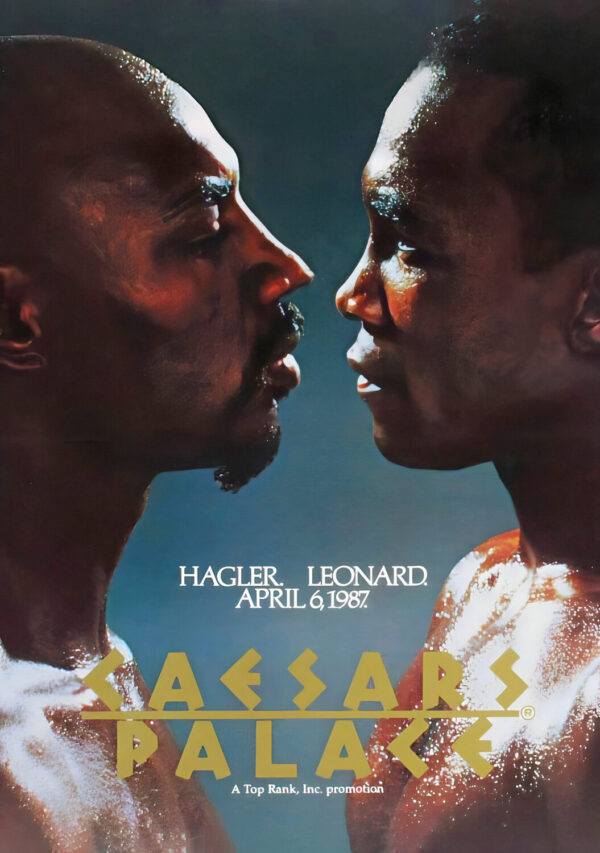 MARVIN HAGLER vs. SUGAR RAY LEONARD Superfight 1987 Boxing Fight Poster