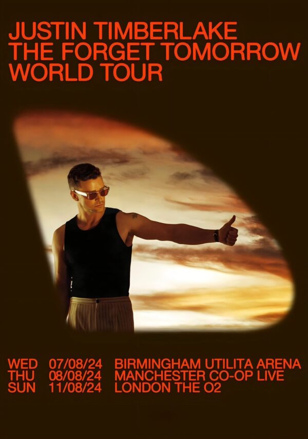 JUSTIN TIMBERLAKE The Forget Tomorrow 2024 UK Tour Poster Print