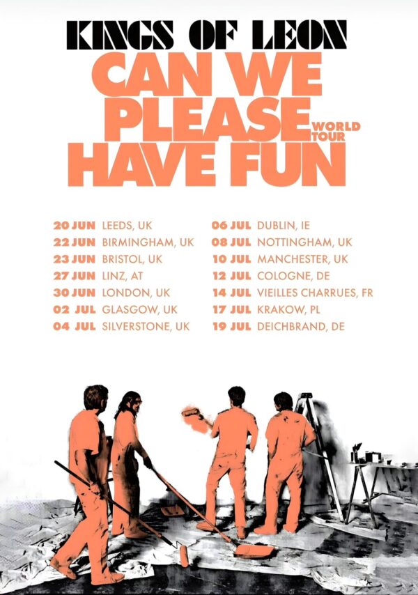 KINGS OF LEON Can We Please Have Fun 2024 European Tour Poster Print