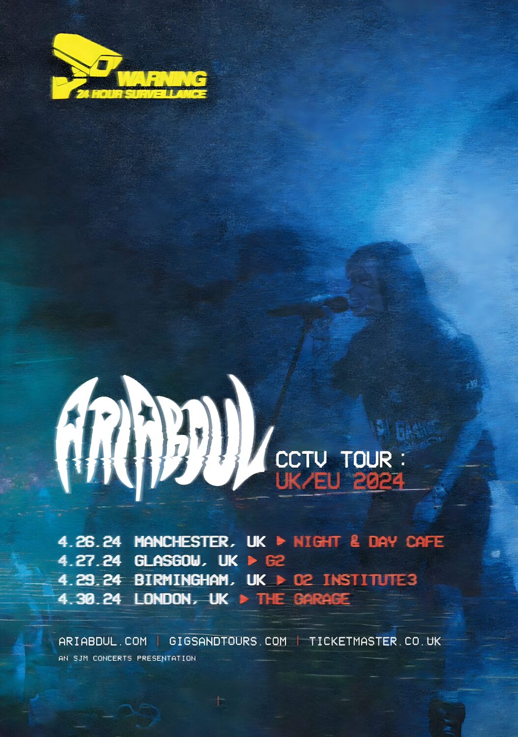 ARIABDUL CCTV 2024 UK Tour Poster