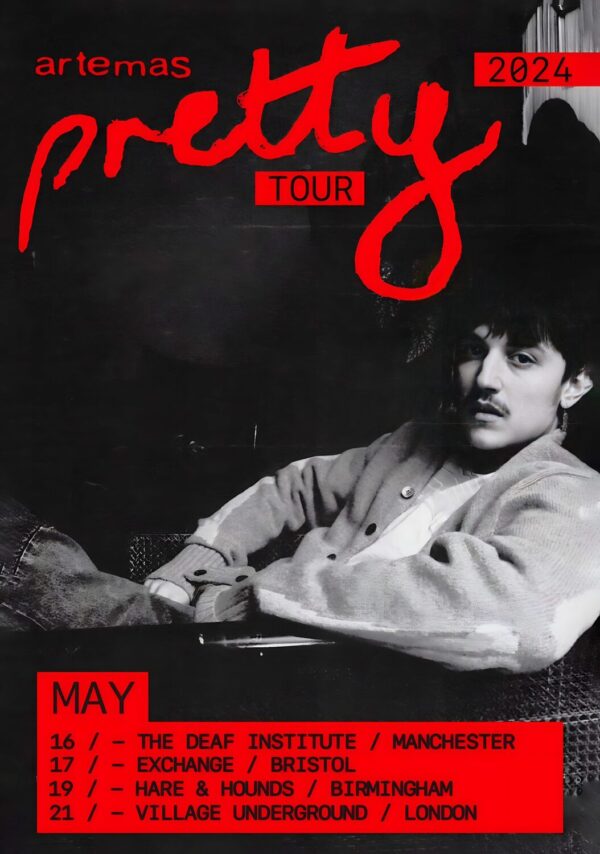 ARTEMAS The Pretty 2024 UK Tour Poster