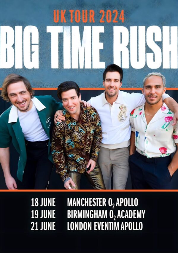 BIG TIME RUSH Another Life 2024 UK Tour Poster