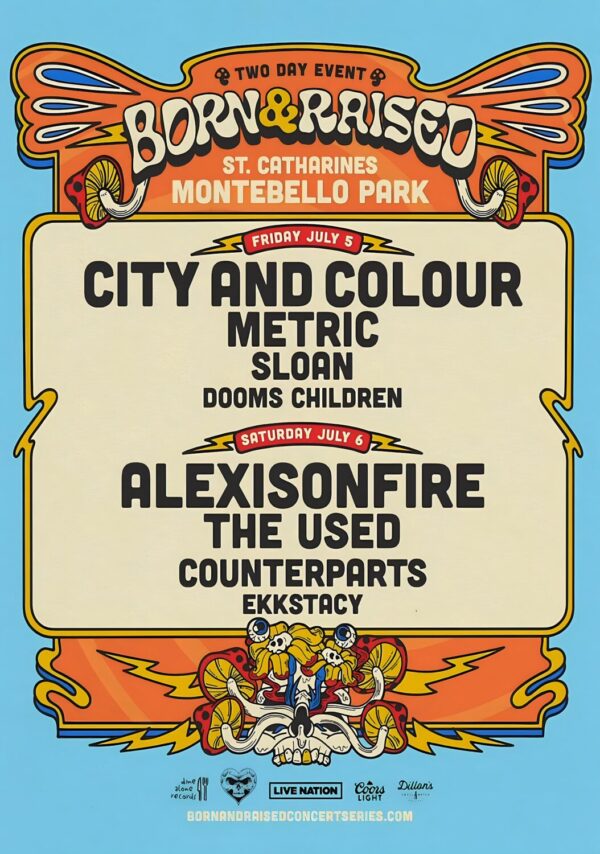 BORN & RAISED City & Colour - Alexisonfire Festival Tour Poster