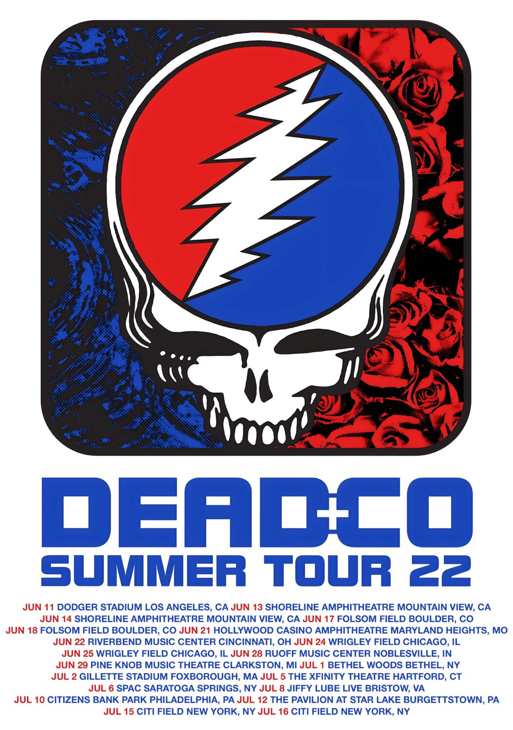 DEAD & CO (Grateful Dead) Summer North American Tour Poster