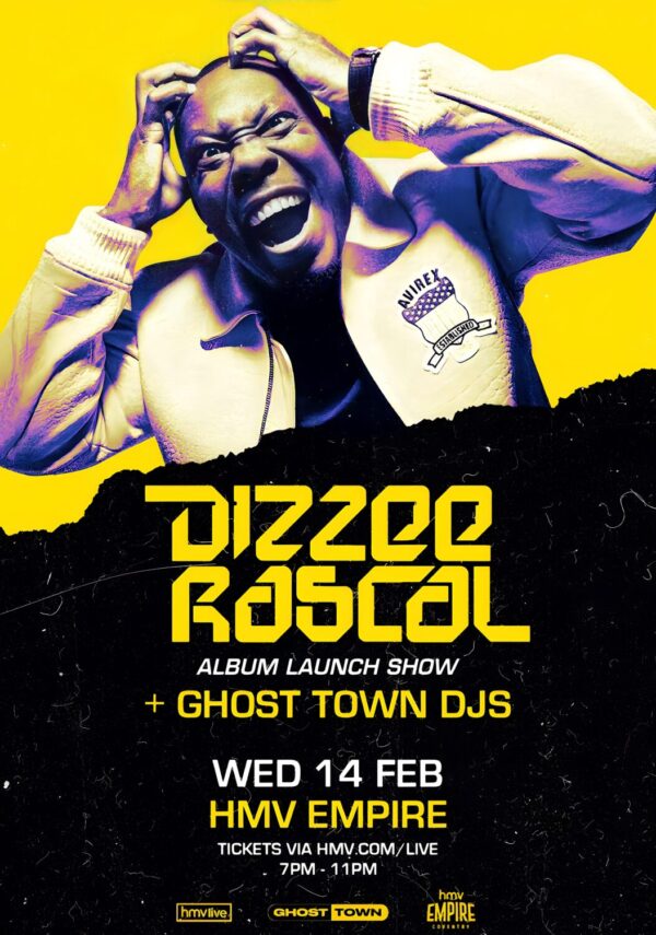 DIZZEE RASCAL Don’t Take It Personal 2024 UK Tour: LONDON HMV Empire Poster Print