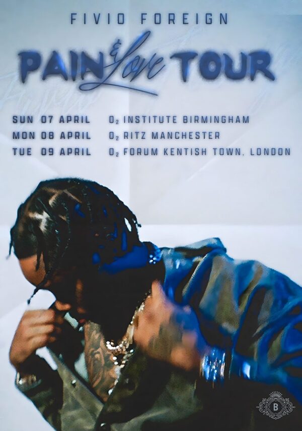 FIVID FOREIGN Pain & Love 2024 UK Tour Poster