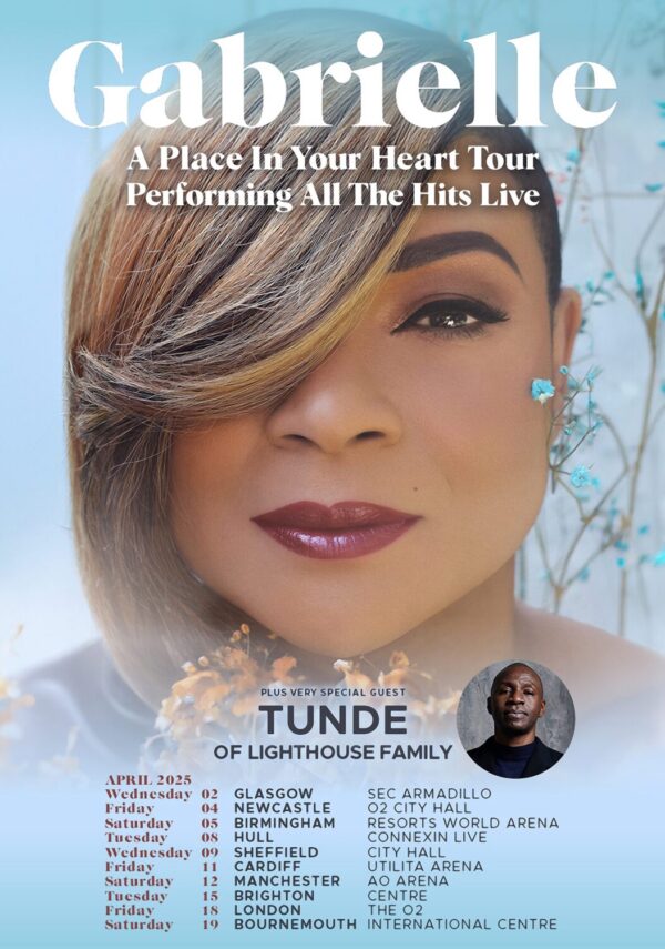 GABRIELLE (singer) A Place In Your Heart 2025 UK Tour Poster
