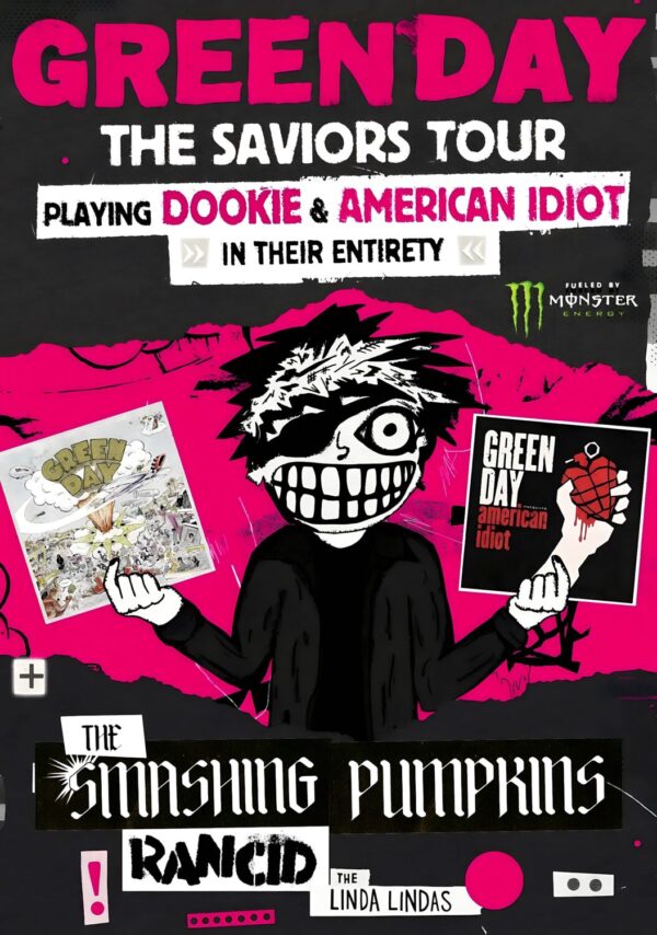 GREEN DAY The Saviours 2024 North American Tour Poster