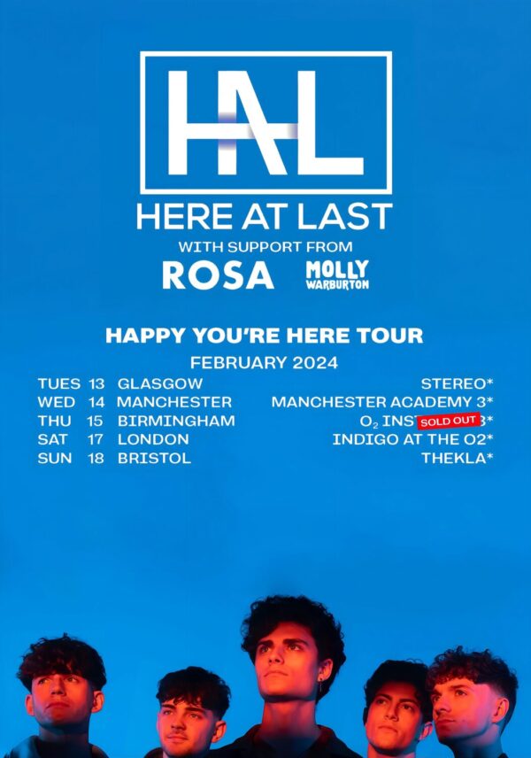 HERE AT LAST EP1 - Happy You’re Here 2024 UK Tour Poster