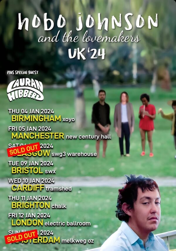 HOBO JOHNSON and the lovermakers 2024 UK Tour Poster