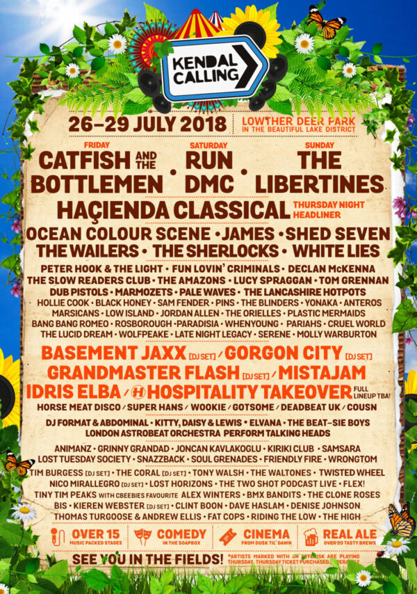 KENDAL CALLING 2018 Festival Line Up Poster