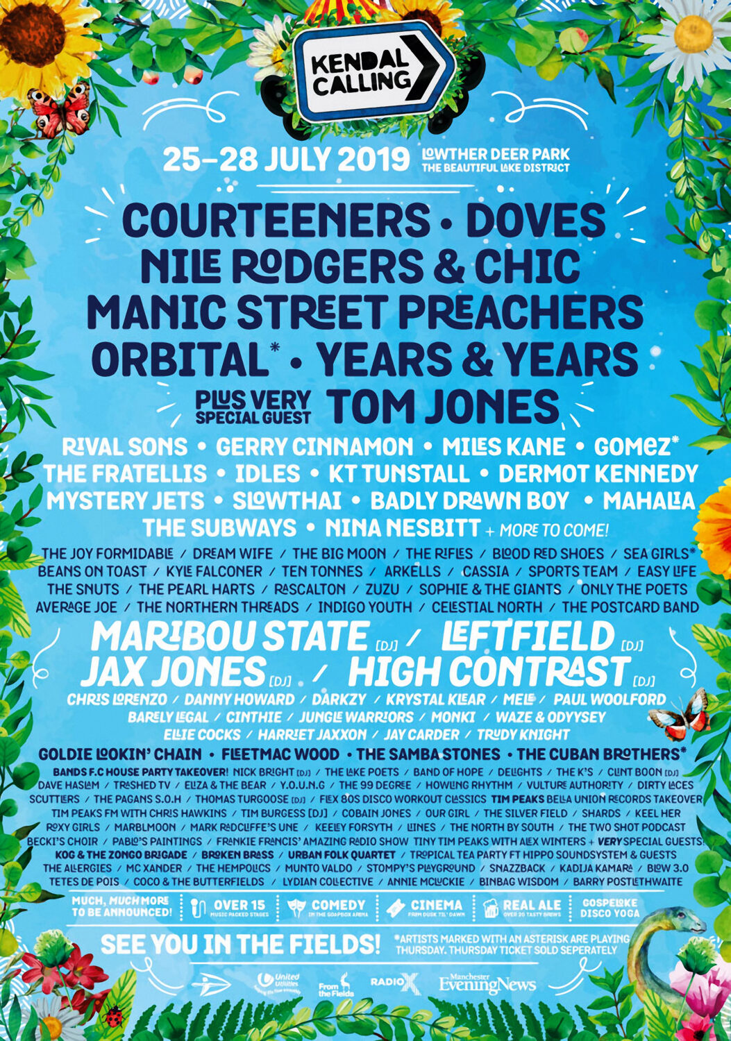 KENDALL CALLING 2019 Festival Line Up Poster