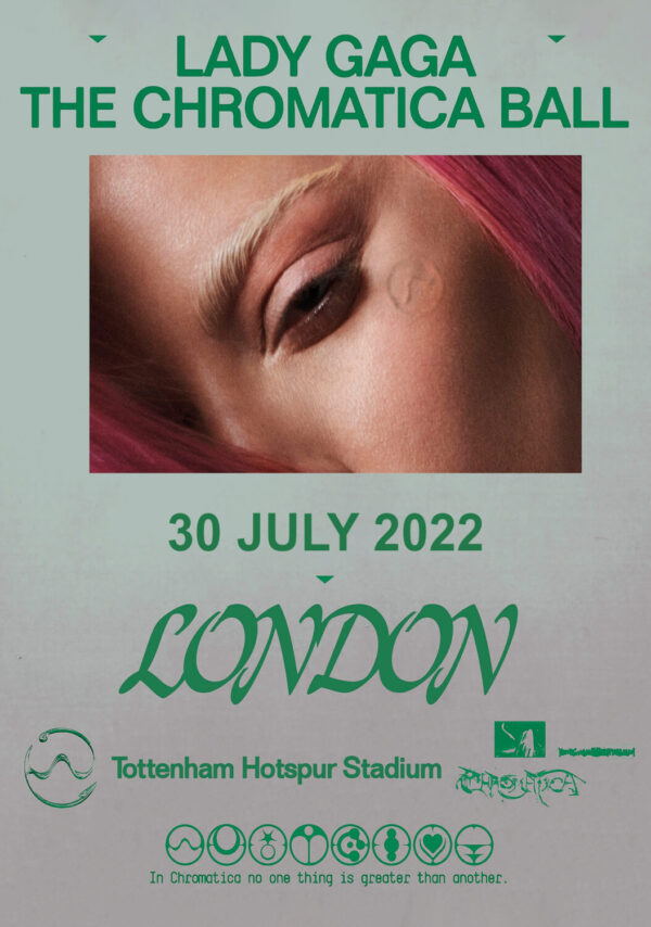 LADY GAGA The Chromatica Ball 2022 Tour: LONDON Tottenham Hotspur Stadium Poster Print