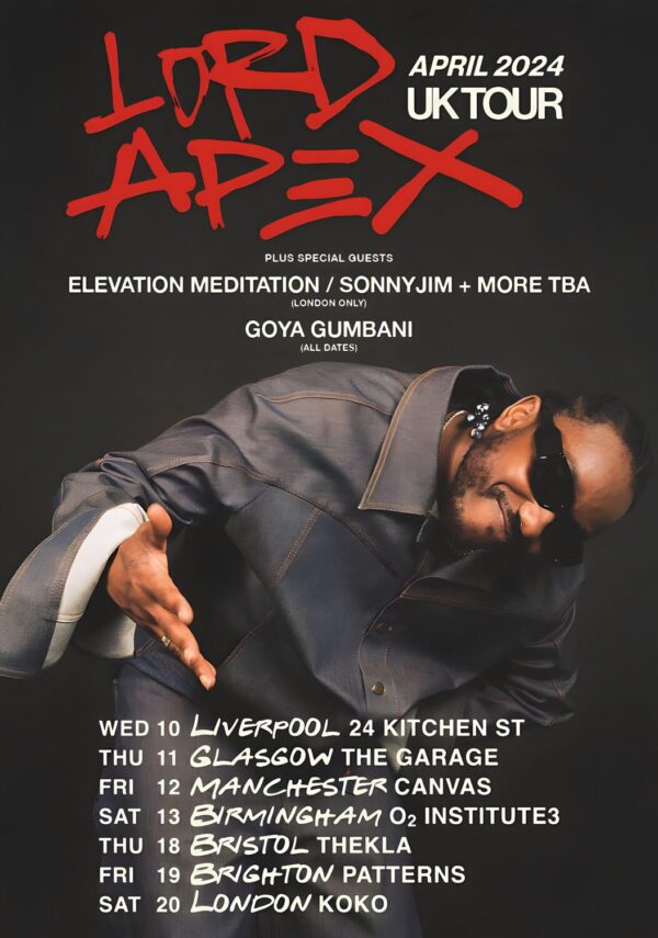 LORD APEX The Good Fight 2024 April 2024 UK Tour Poster