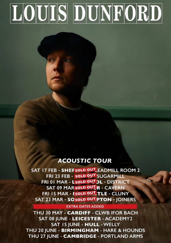 LOUIS DUNFORD Boys Do Cry - 2024 Acoustic Tour Poster