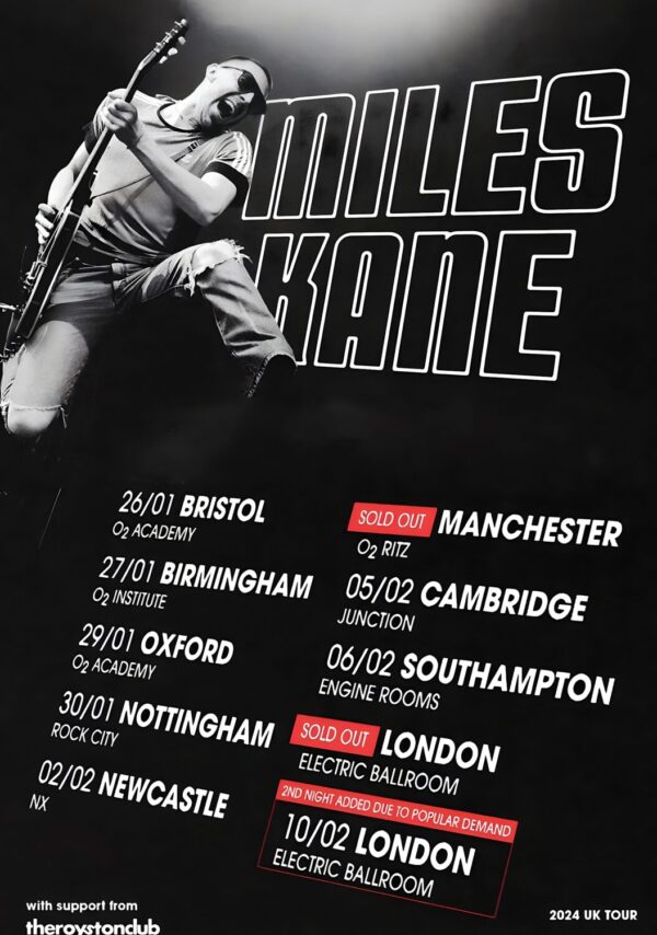 MILES KANE One Man Band 2024 UK Tour Poster