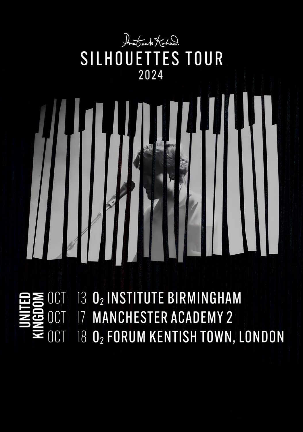 PRATEEK KUHAD Silhouettes 2024 UK Tour Poster