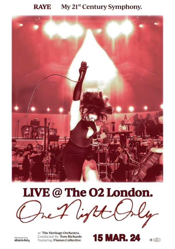 RAYE Live at The o2 London Arena 15 March 2024 Poster