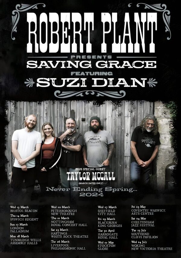 ROBERT PLANT Never Ending Spring 2024 UK Tour Poster
