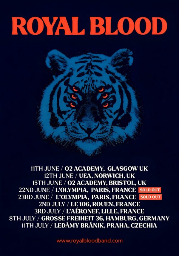 ROYAL BLOOD 2024 European Tour Poster