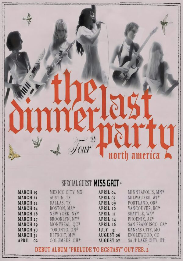 THE LAST DINNER PARTY U.S. North America 2024 Tour Poster