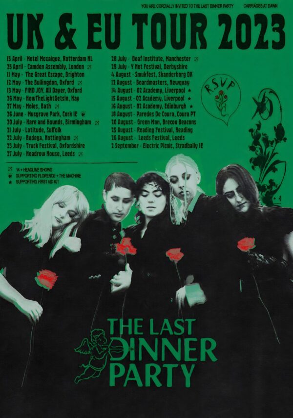 THE LAST DINNER PARTY UK & European 2023 Tour Poster