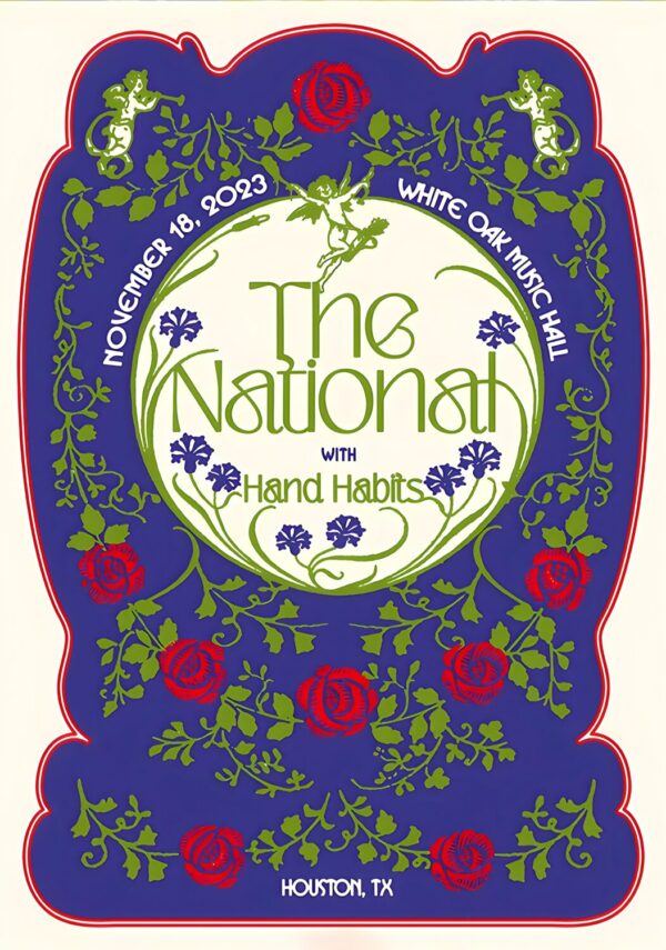 THE NATIONAL (band) 2024 Tour: HOUSTON, TX Poster