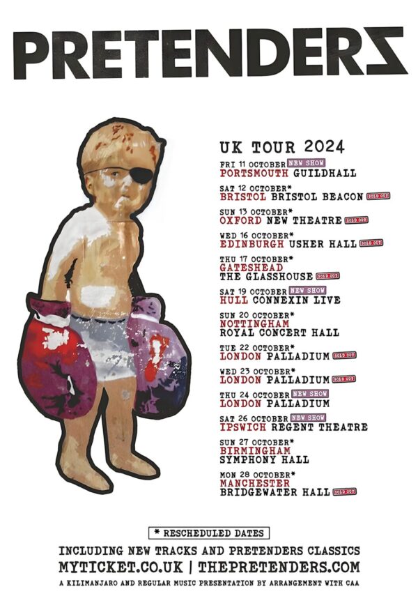 THE PRETENDERS (band) 2024 October UK Tour Poster